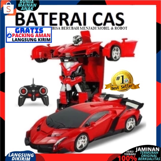 RC TRANSFORMER MOBIL REMOT KONTROL JADI ROBOT REMOTE CONTROL LAST KNIGHT BATERAI CAS TERBARU