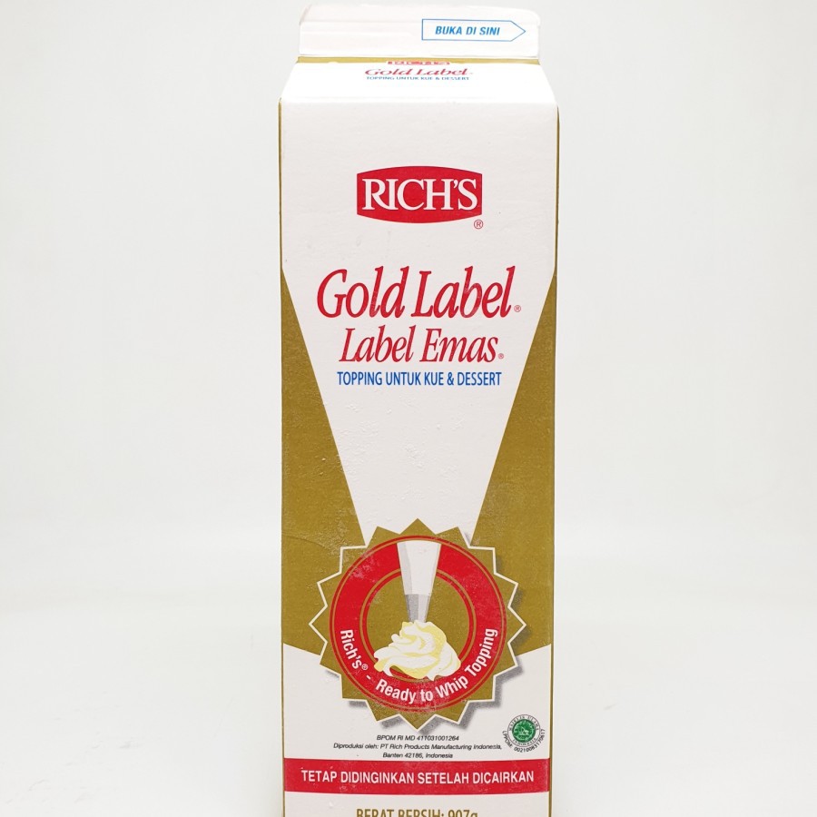 

RICHS RICH'S Gold Label Whipping Cream Whipped Whip Cream 1 liter