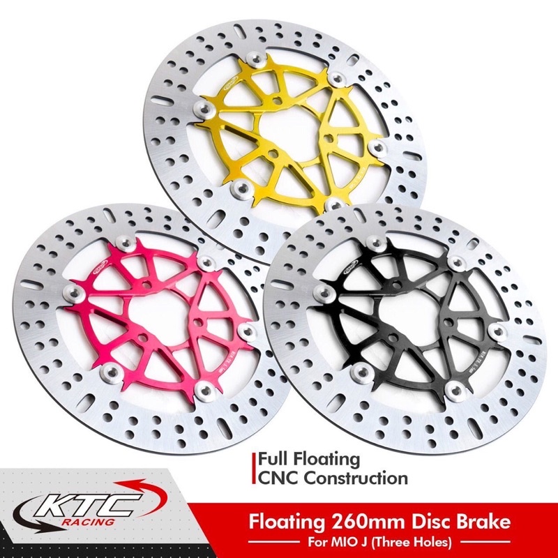 DISC Brake piringan Cakram KTC 260mm pcx nmax beat Mio,Mio j Lobang 3 Vario 125-vario 150 Original