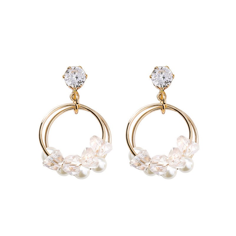 Anting Korea Bunga Circle Angela Untuk Wanita / Anting Fashion Wanita Korea Dalika