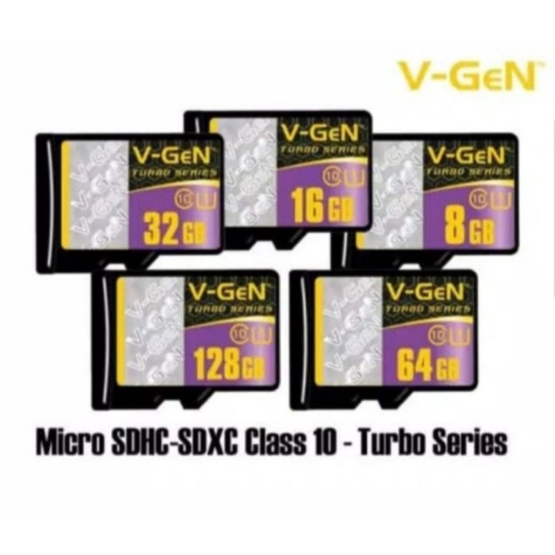 Memory Card VGEN | Kartu Memori VGEN | V-GEN 4GB 8GB 16GB 32GB 64GB 128GB Class 10 SAMPAI CLASS 6 MM
