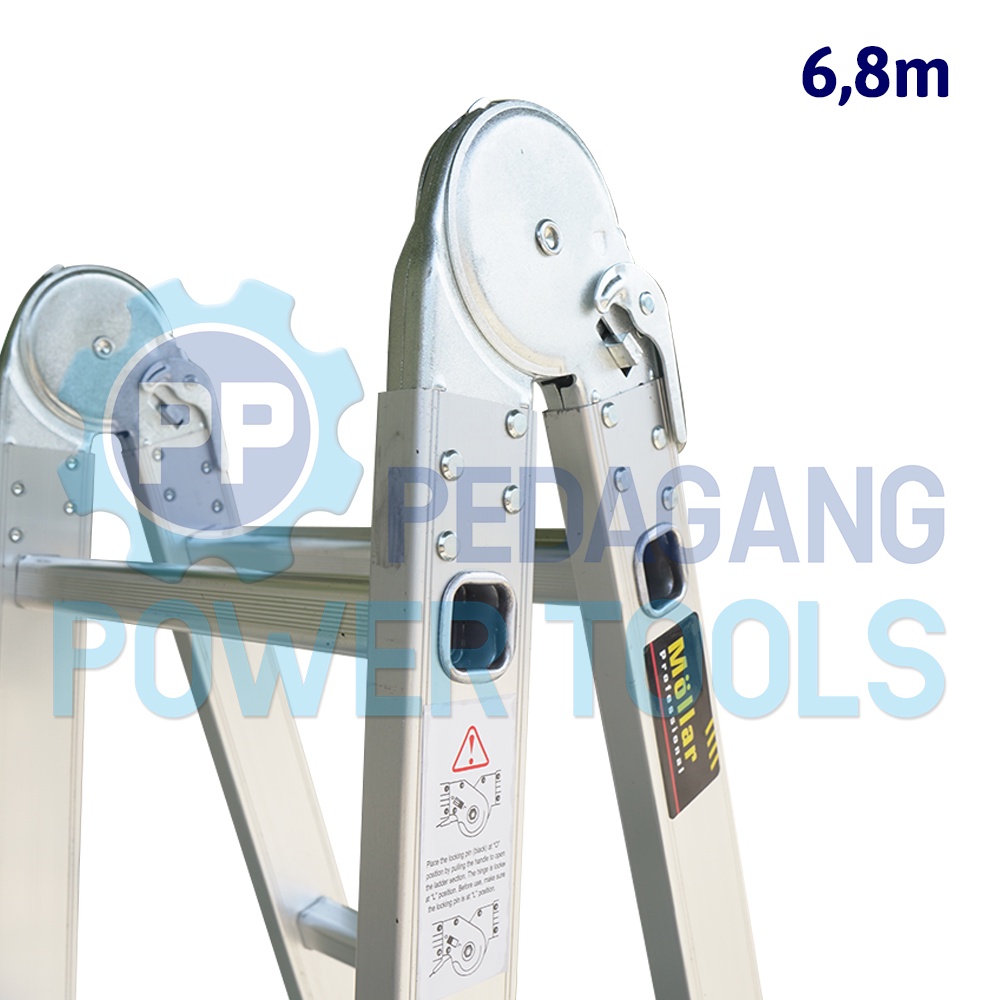TANGGA LIPAT A 6.8 METER MULTIFUNGSI ALUMINIUM DOUBLE LADDER 4 X 6