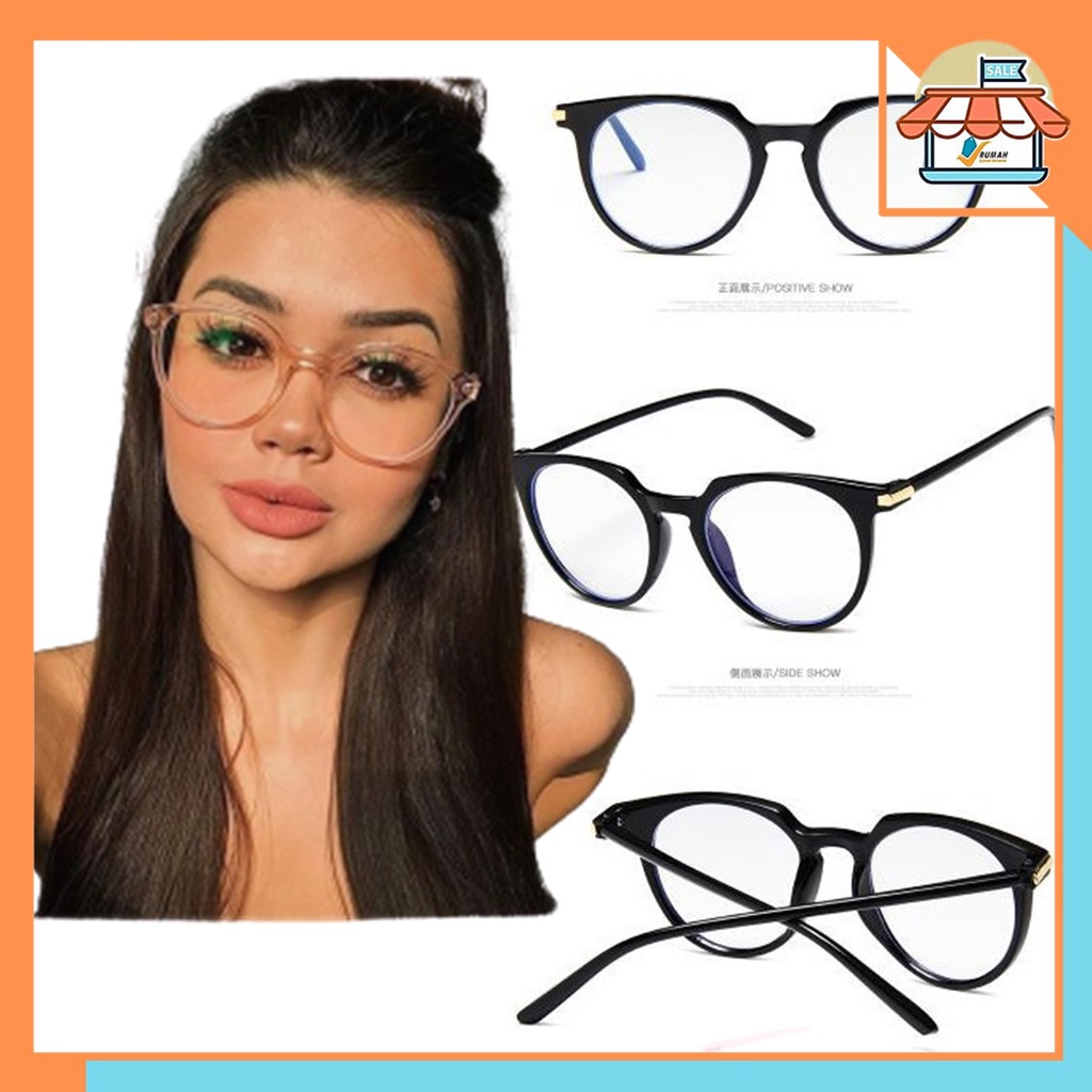 RSB VZ011 Kacamata Anti Radiasi Kacamata Wanita Pria Frame Sunglasses Anti Radiasi Lensa Transparan