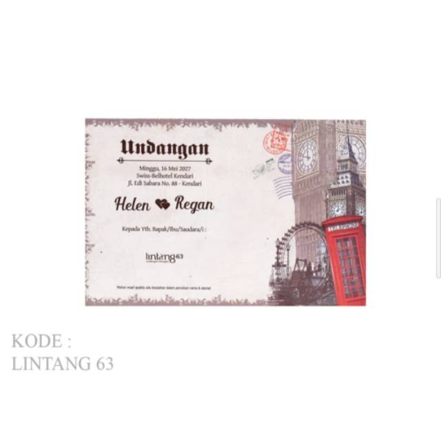 Blanko undangan murah Lintang 63