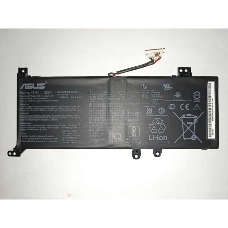 Baterai Battery Asus VivoBook A412 A412D A412F A409 X409 F412 F512 R424U P1402 B21N1818 B21N1818-2 ,2ICP6/60/80 ,2ICP6/61/80