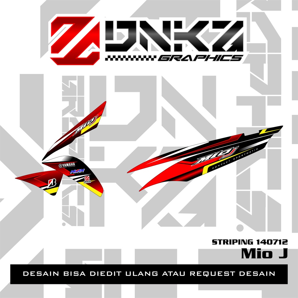 Stiker Mio J Decal Striping Mio J Premium Racing 140712