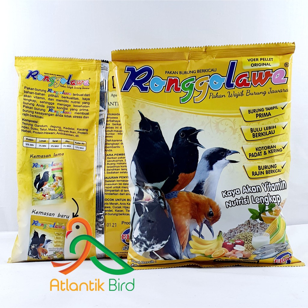 Pakan Burung Ronggolawe Kuning Ebod Jaya 400g Anis Murai Kacer