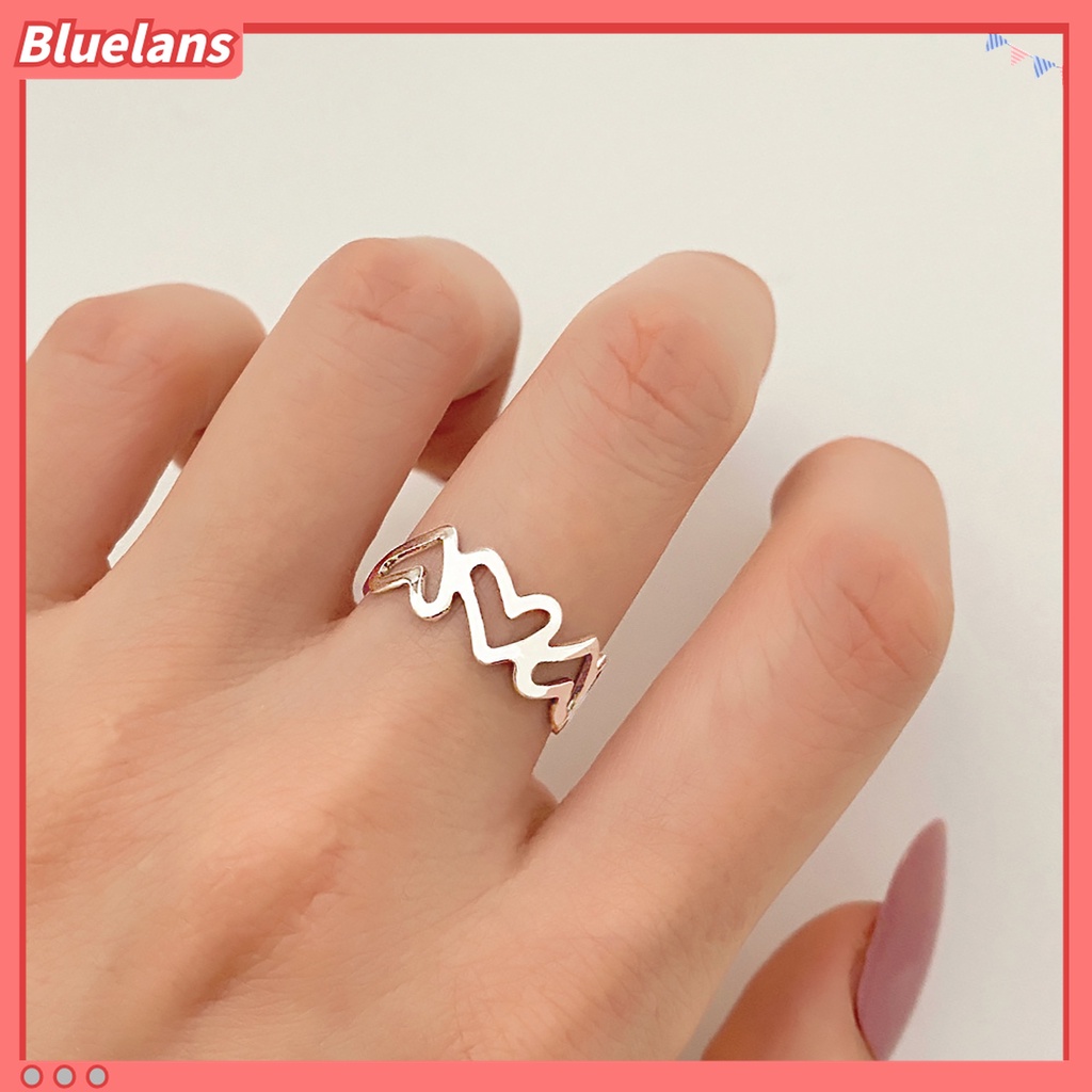 1 Pasang / Set Cincin Jari Lingkaran Warna Solid Untuk Hadiah Wanita