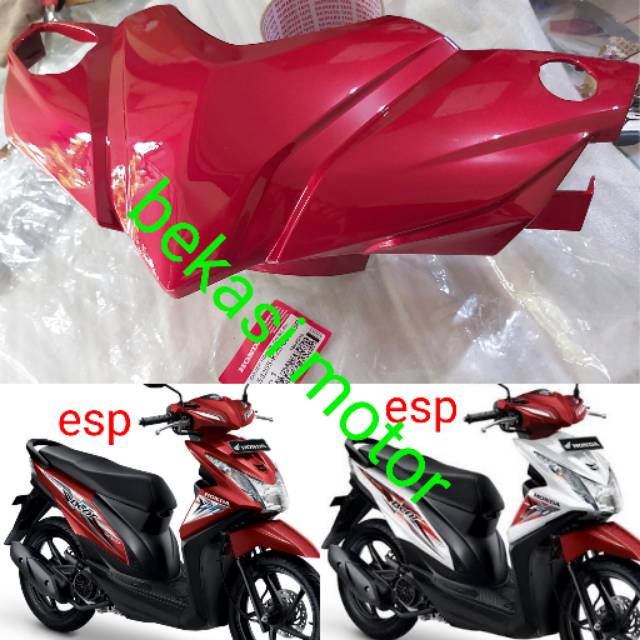 53205-K25-600CSR cover batok depan honda beat ESP original merah