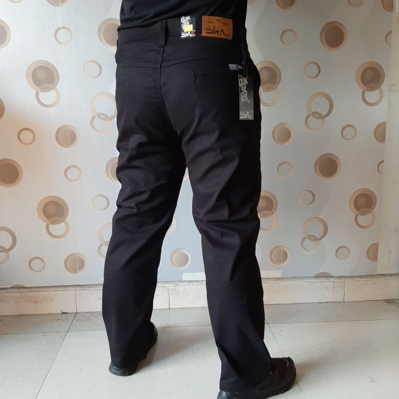 Celana Chino Jumbo Pria Bahan Karet Melar