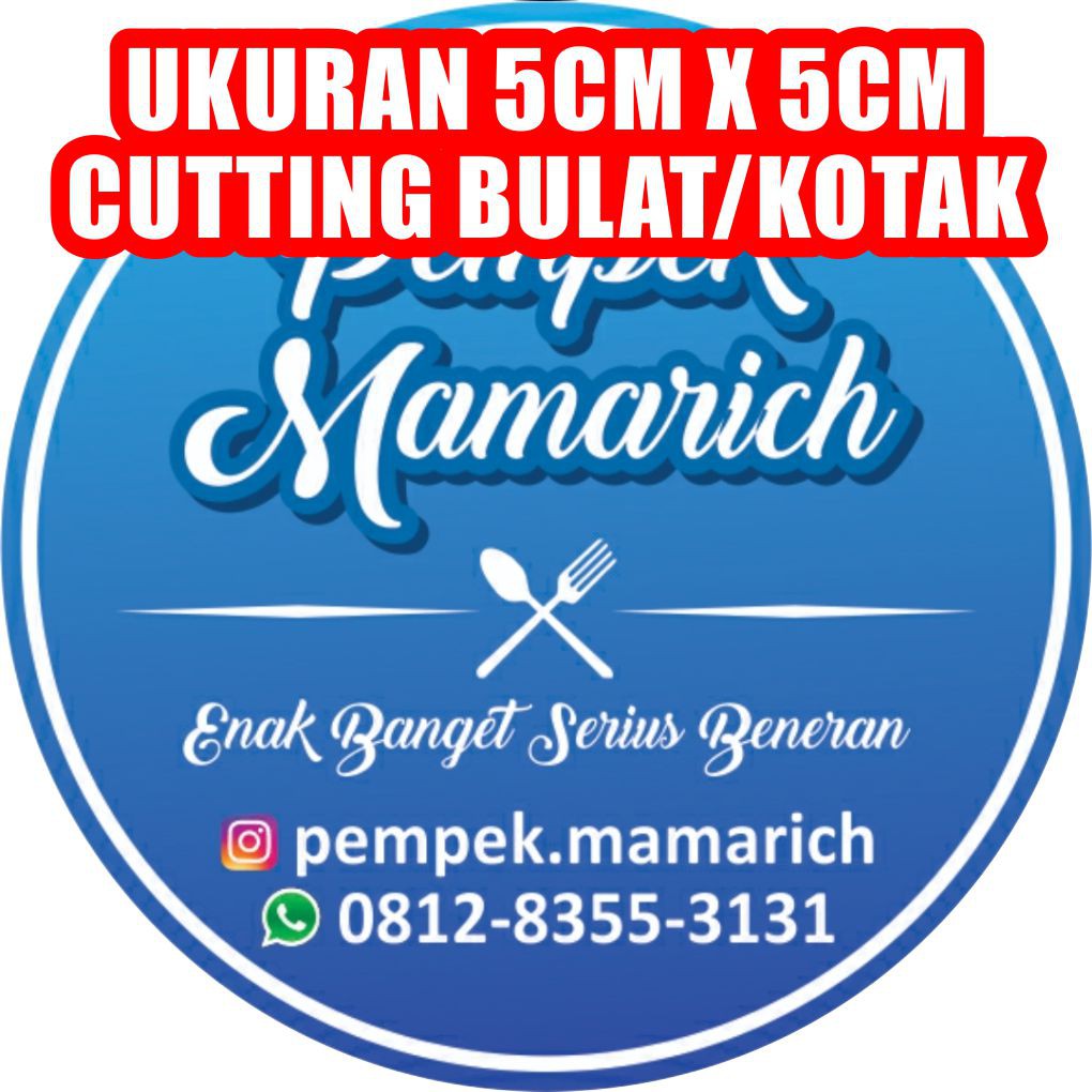 

Sticker Label Kemasan Anti Air Cutting Bulat 5cm x 5cm