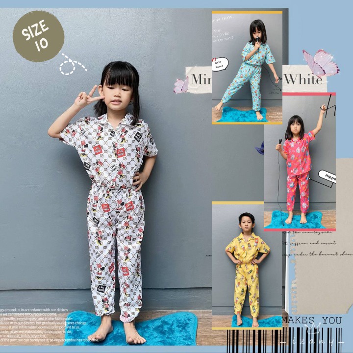 IZANY Piyama Anak / CP Anak size 10 (7-8th ) Banyak Motif