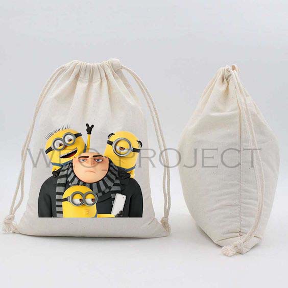 TAS SERUT KANVAS MOTIF  MINIONSss UNISEX