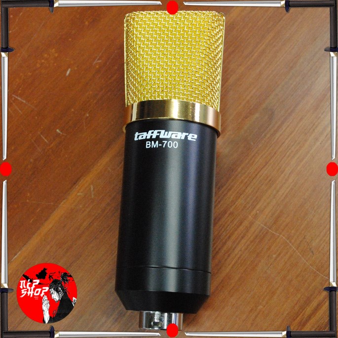 Mikrofon Kondenser Studio dengan Shock Proof Mount - BM-700 - Black