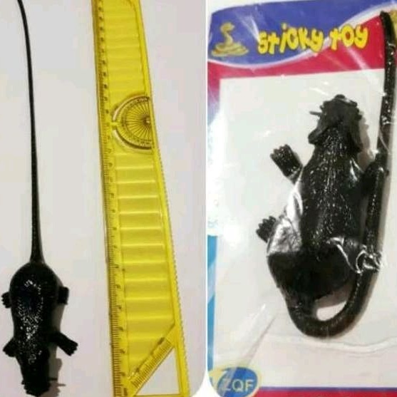 Mainan tikus karet ngerjain teman mirip asli ukuran medium-1