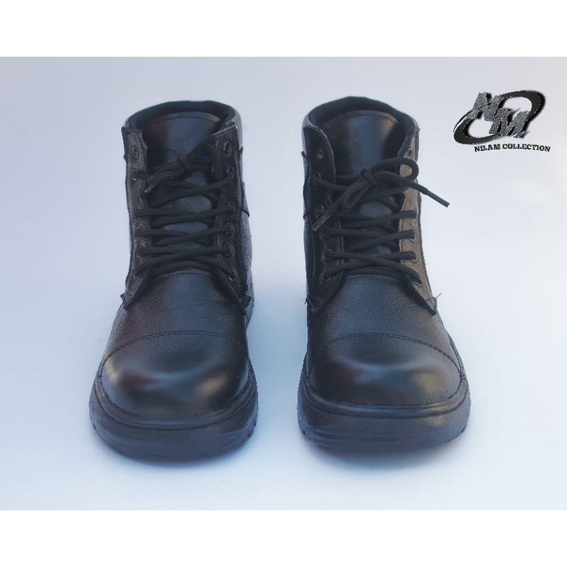 SEPATU SAFETY SEMI BOOTS LOW / TALI SEPATU KULIT PRIA SEPATU TERMURAH