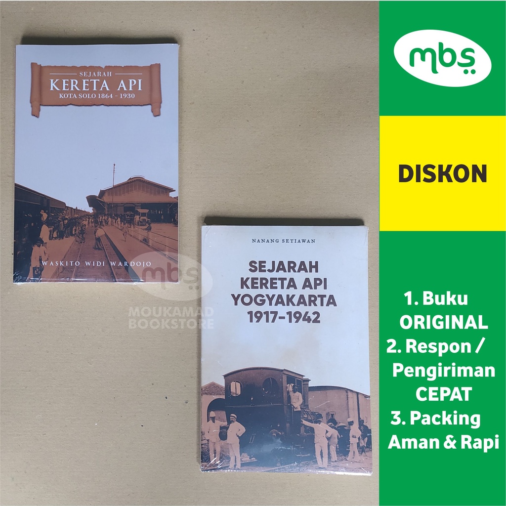 PAKET BUKU SEJARAH KERETA API KOTA SOLO & SEJARAH KERETA API YOGYAKARTA