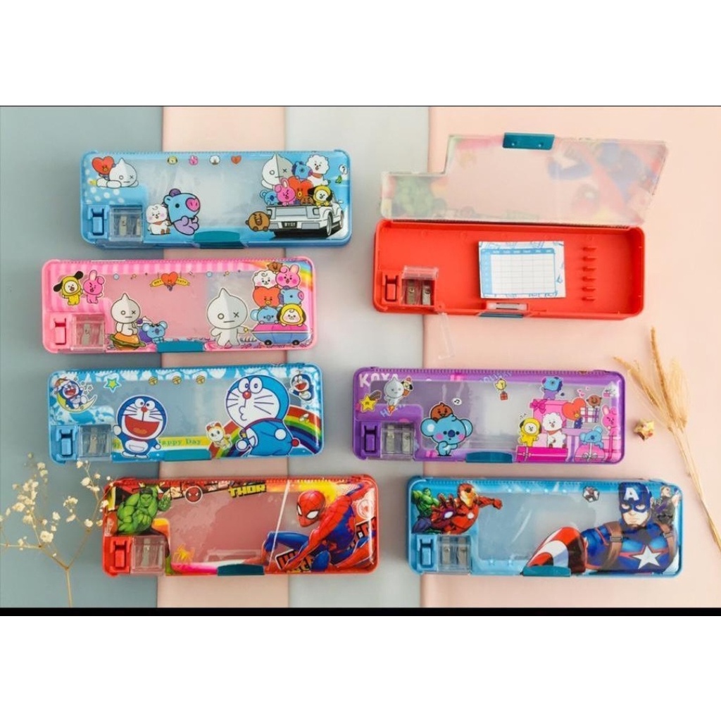 

tempat pensil magnet tc 1056 transparan vanco 22x 7.5 cm