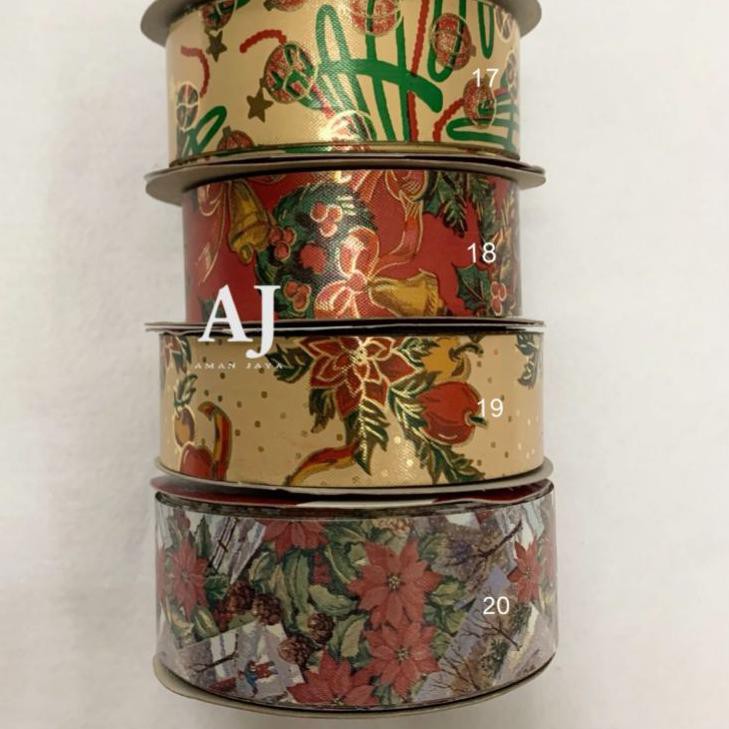 

Diskon19% Pita Kado Dekorasi Natal Motif Merry Christmas Ribbon 1,25 Inch / 3 cm