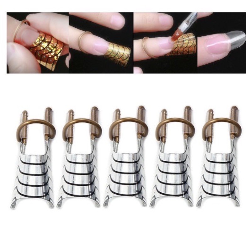 5pcs Nail form reusable cetakan form nail extension / nails form kertas extension kuku
