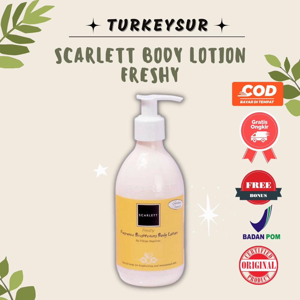 Jual SCARLETT FRESHY FRAGRANCE BRIGHTENING BODY LOTION By Felicya