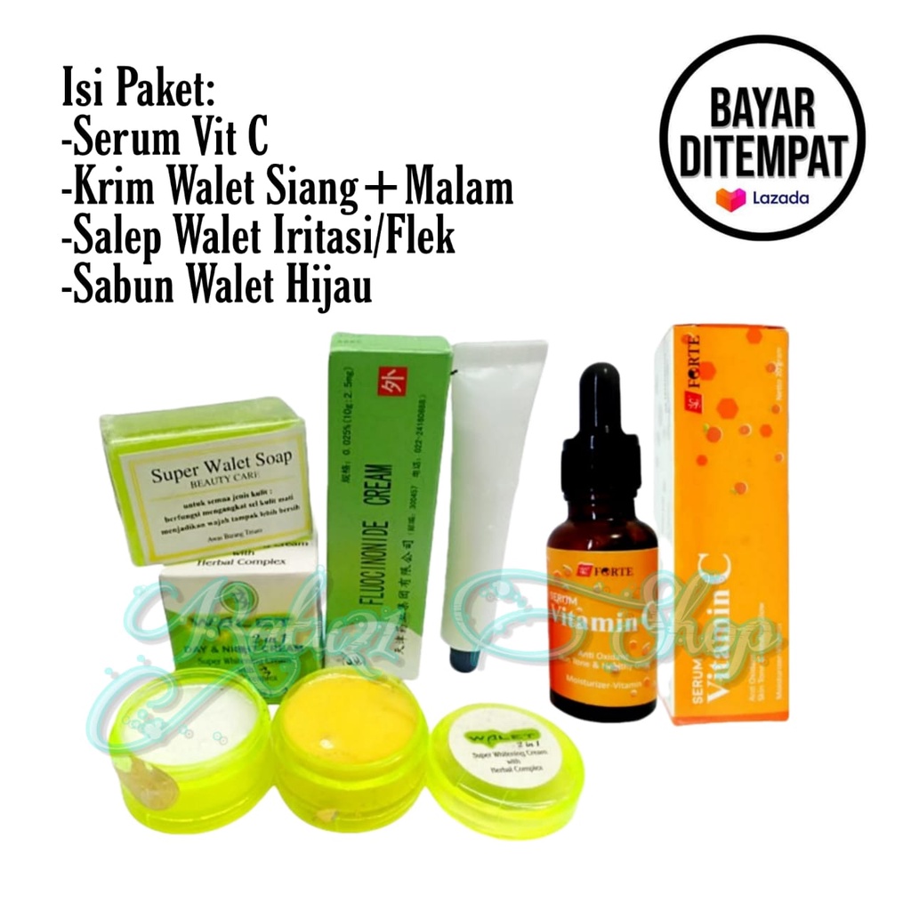 Paket 4in1 Skincare Walet Herbal/Krim Wajah Siang Malam+Salep Perawatan Flek Hitam Dan Penghilang Je