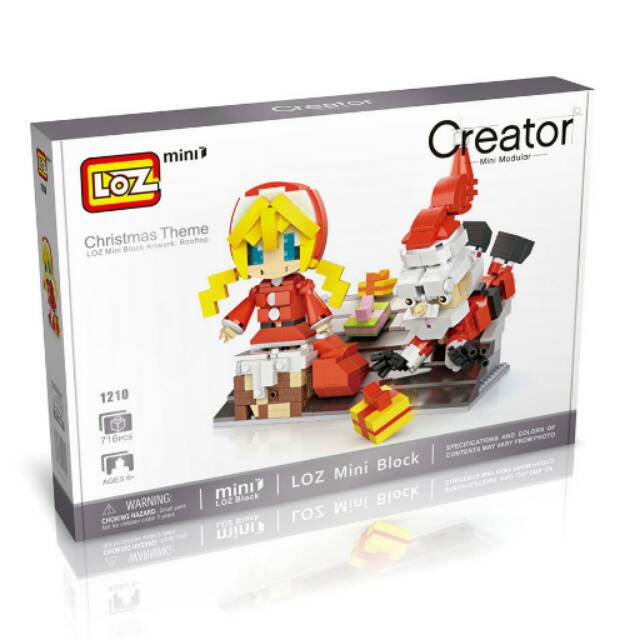 Christmas Theme Rooftop - 1210 Lego LozMini Nanoblock