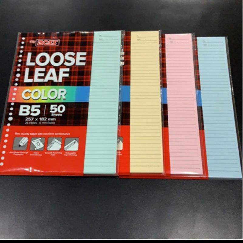 

Big Boss Loose Leaf B5 Garis Warna [isi 50 lembar]