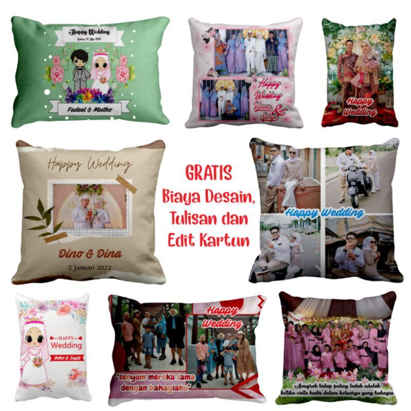 BANTAL FOTO CUSTOM KADO PERNIKAHAN KADO ULTAH