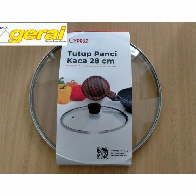 %$%$%$%$] CYPRUZ TUTUP PANCI/WAJAN KACA 28 CM