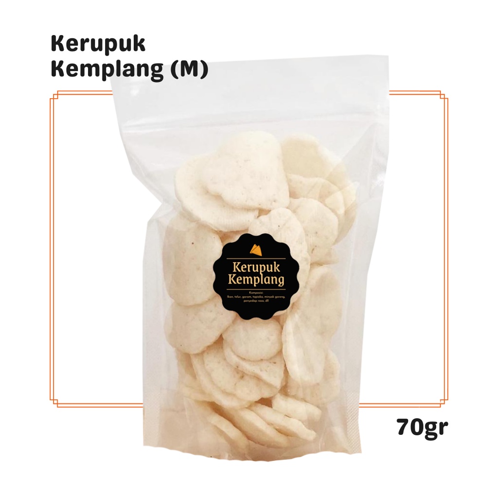 

Kerupuk Kemplang (M) 70gr / Snack Cemilan / Camilan Krupuk Palembang Ikan Asin Gurih