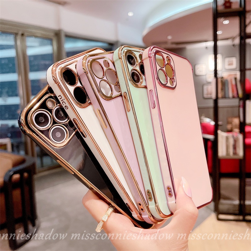 Soft Case Pelindung Lensa Bahan TPU Anti Jatuh Untuk iPhone 6 6S 7 8 Plus XR 13 11 12 Pro MAX X XS MAX SE 2020