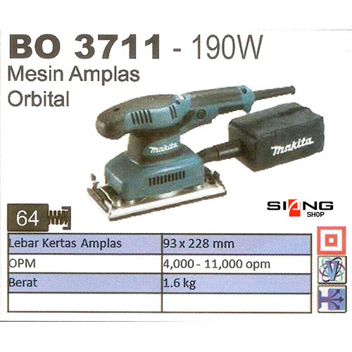 Makita BO 3711 / BO3711 Mesin Amplas