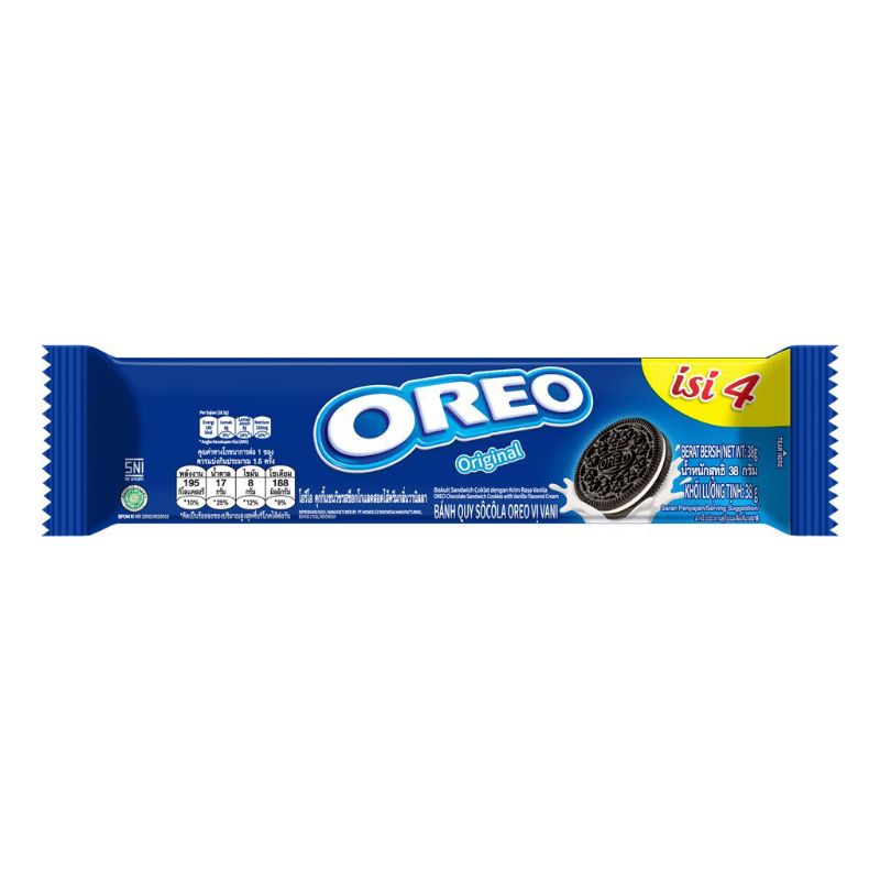 

Oreo Biskuit Vanilla Pcs 38g Untuk Jajanan Anak dan Dewasa