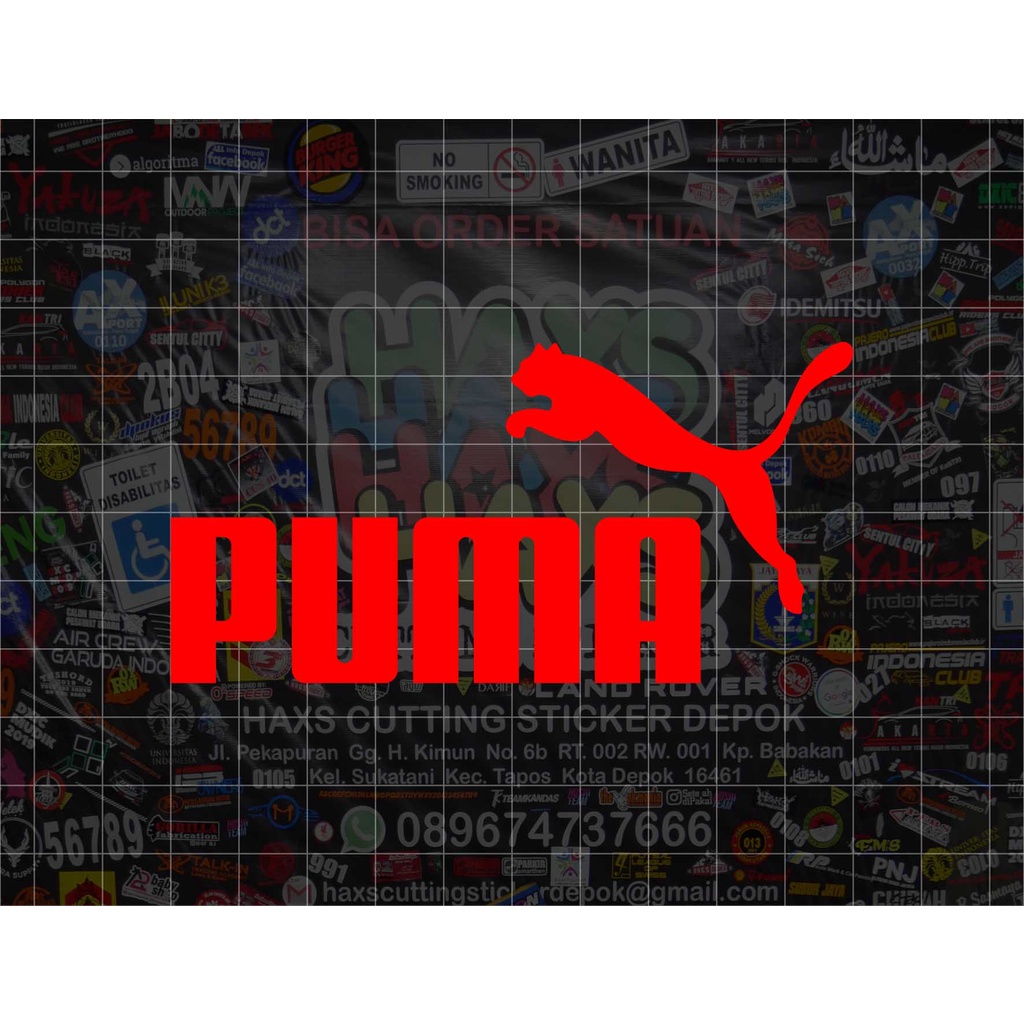 Cutting Sticker Logo Puma Ukuran 10 Cm Untuk Mobil &amp; Motor