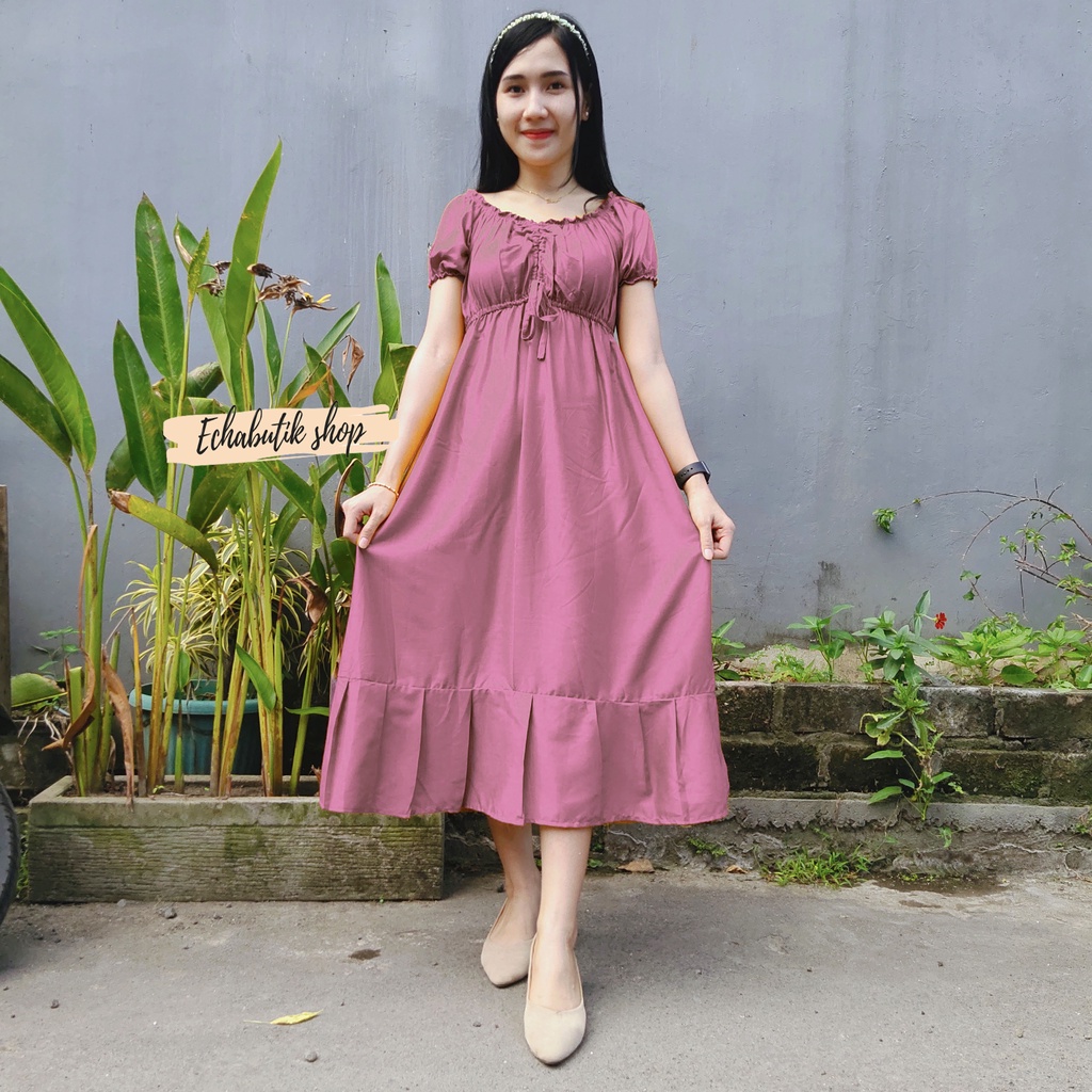 DASTER/DRES CASANDRA POLOS BALI-POLOS PLUM
