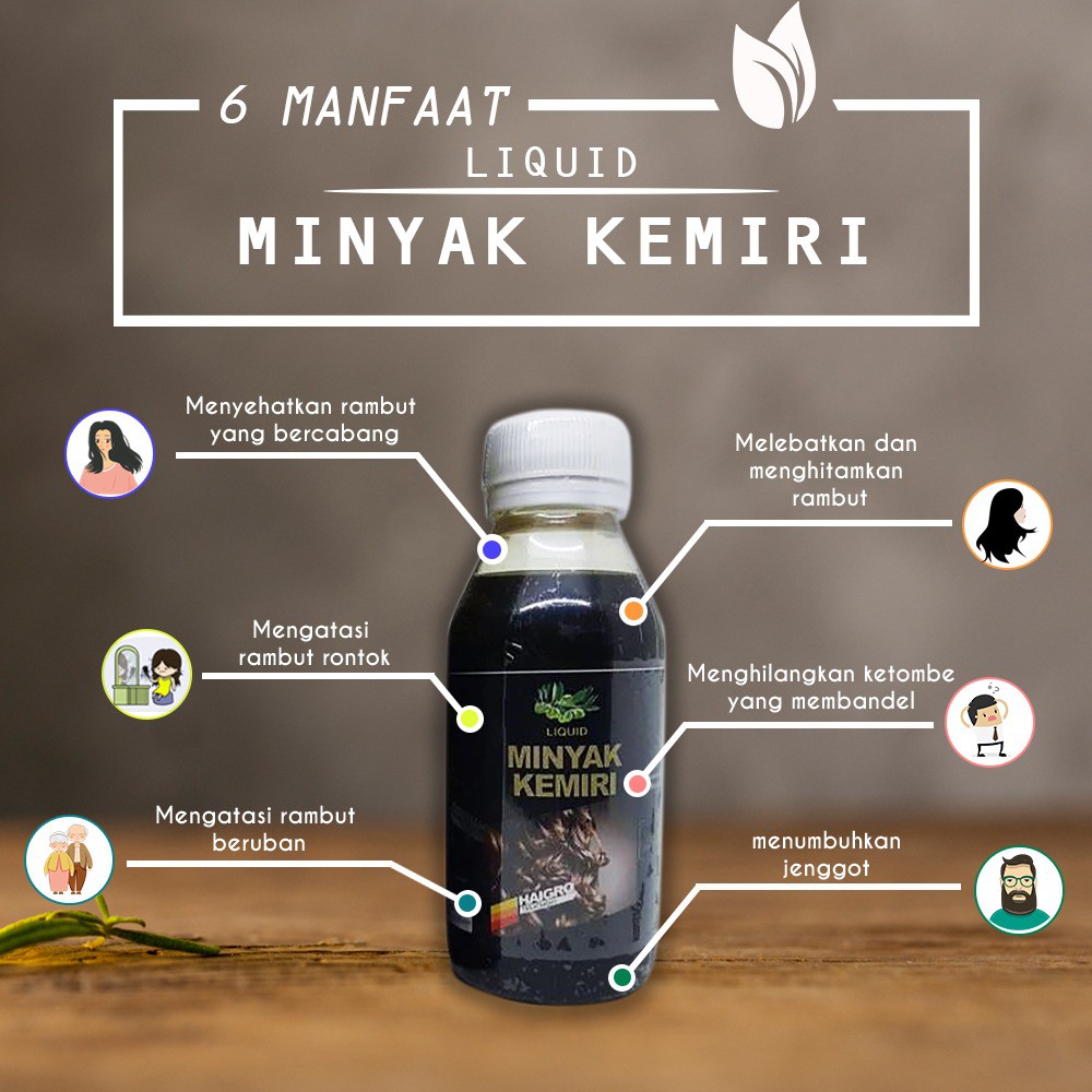 Liquid Minyak Kemiri Original Penumbuh Rambut Penghilang Uban Shopee Indonesia