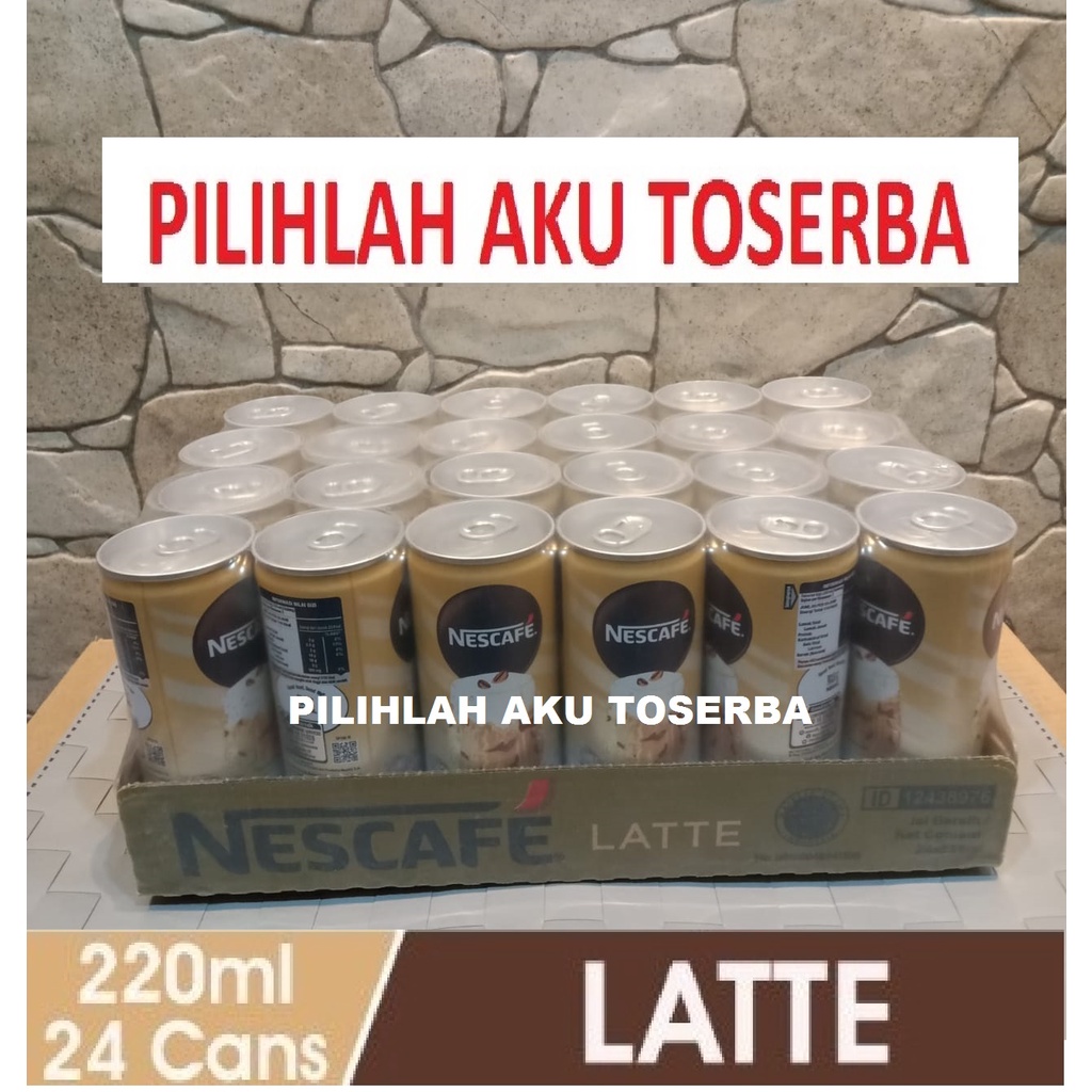 Kopi Nescafe Kaleng / Nescafe Can LATTE 220 ml - (HARGA 1 DUS)