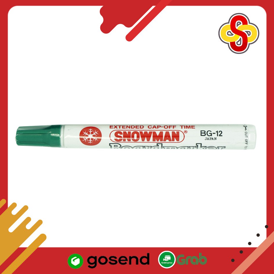 Spidol Whiteboard Marker / Spidol Papan Tulis Snowman BG-12