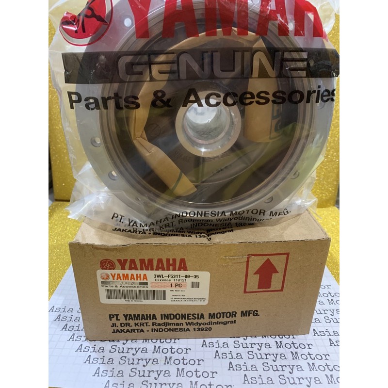 TROMOL BELAKANG YAMAHA RXK RX KING SCORPIO 3WL F5311 ORIGINAL-SILVER