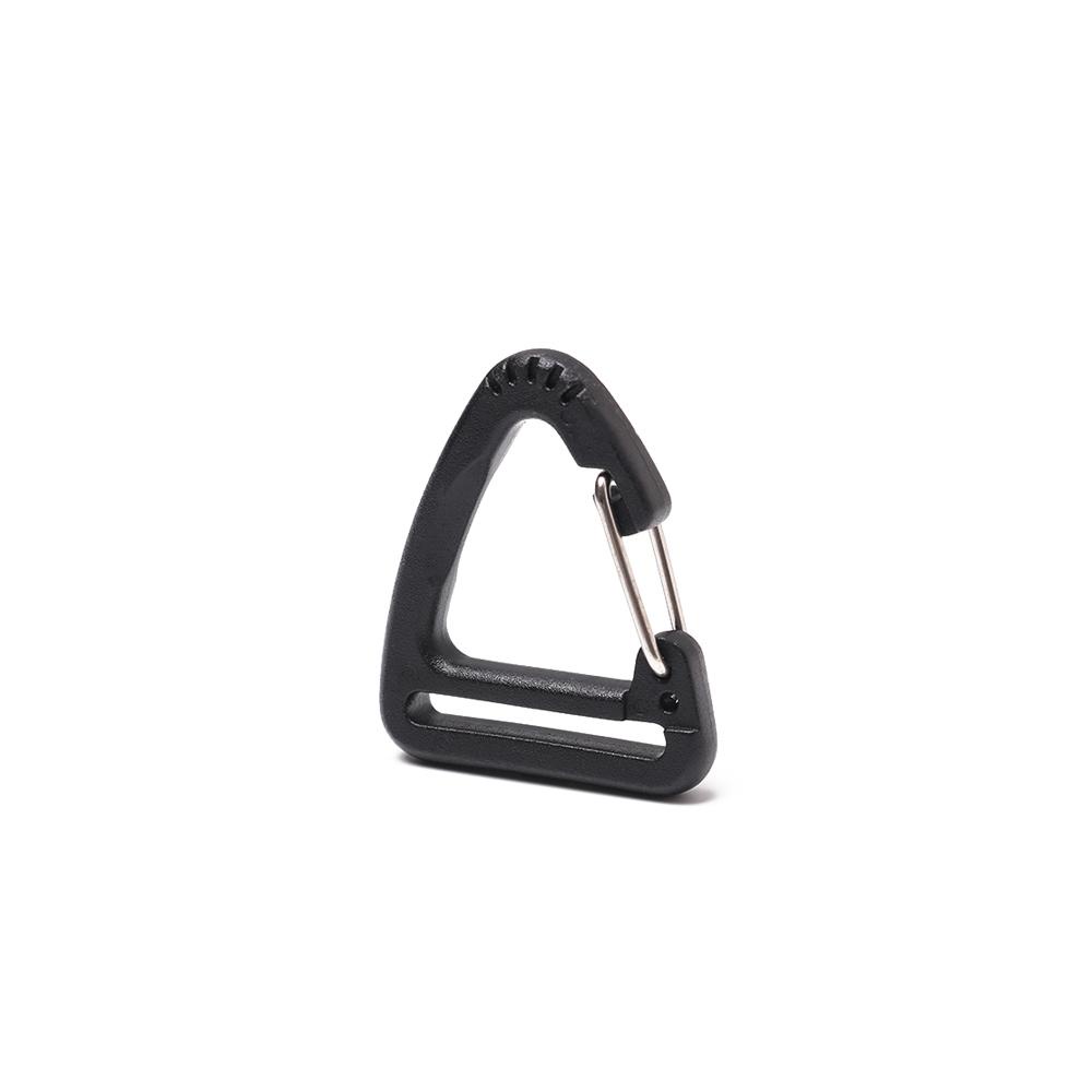 CHOOKYY 2/5pcs Triangle Carabiner Black Plastic Alloy Outdoor Tool Keychain Belt Buckles