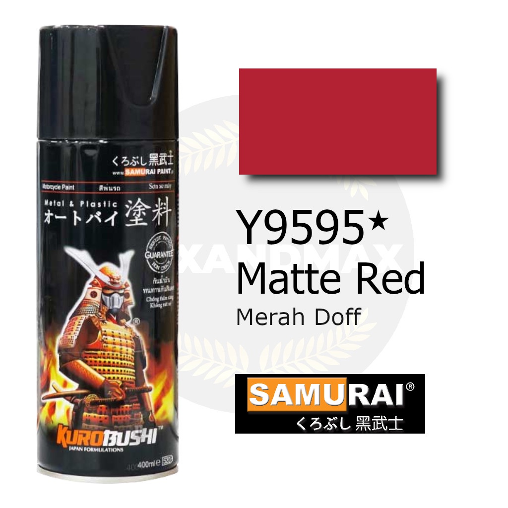 Samurai Paint Matte Red Y9595 Merah Doff 400 ml - Cat Semprot