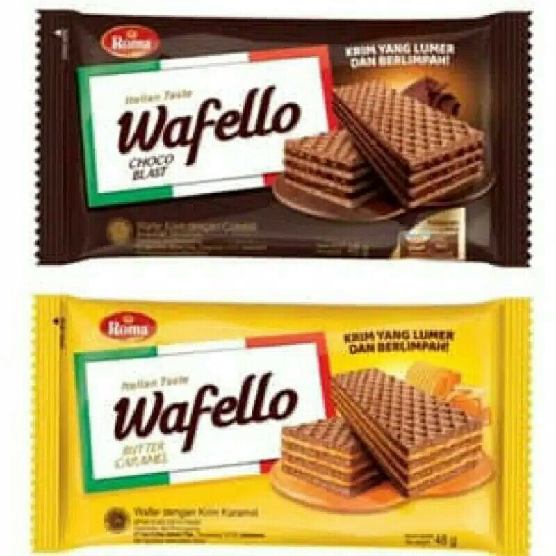 

Roma Wafello Wafer Renceng 48gr