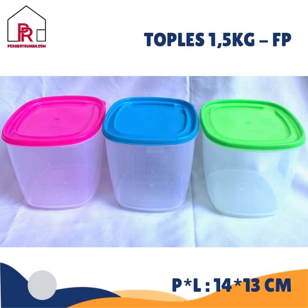 Toples Plastik 1,5 Kg - FP / Toples Lebaran / Toples Lebaran Cemilan 1500 Gram / Toples kue