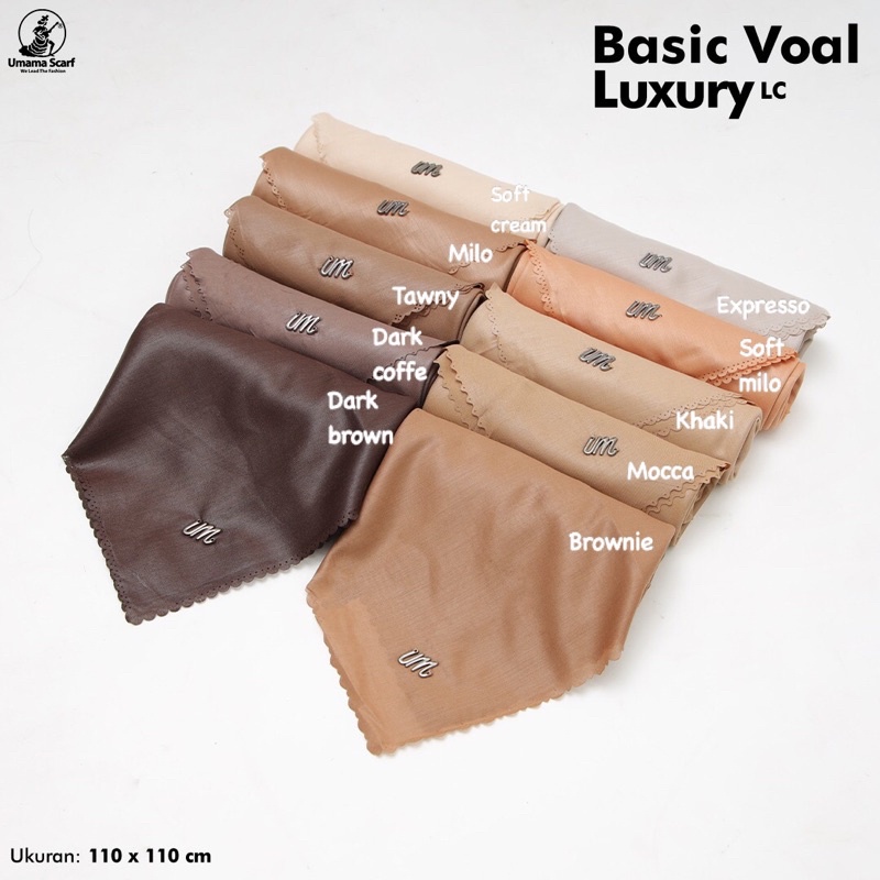 HIJAB SEGIEMPAT BASIC VOAL LUXURY LC