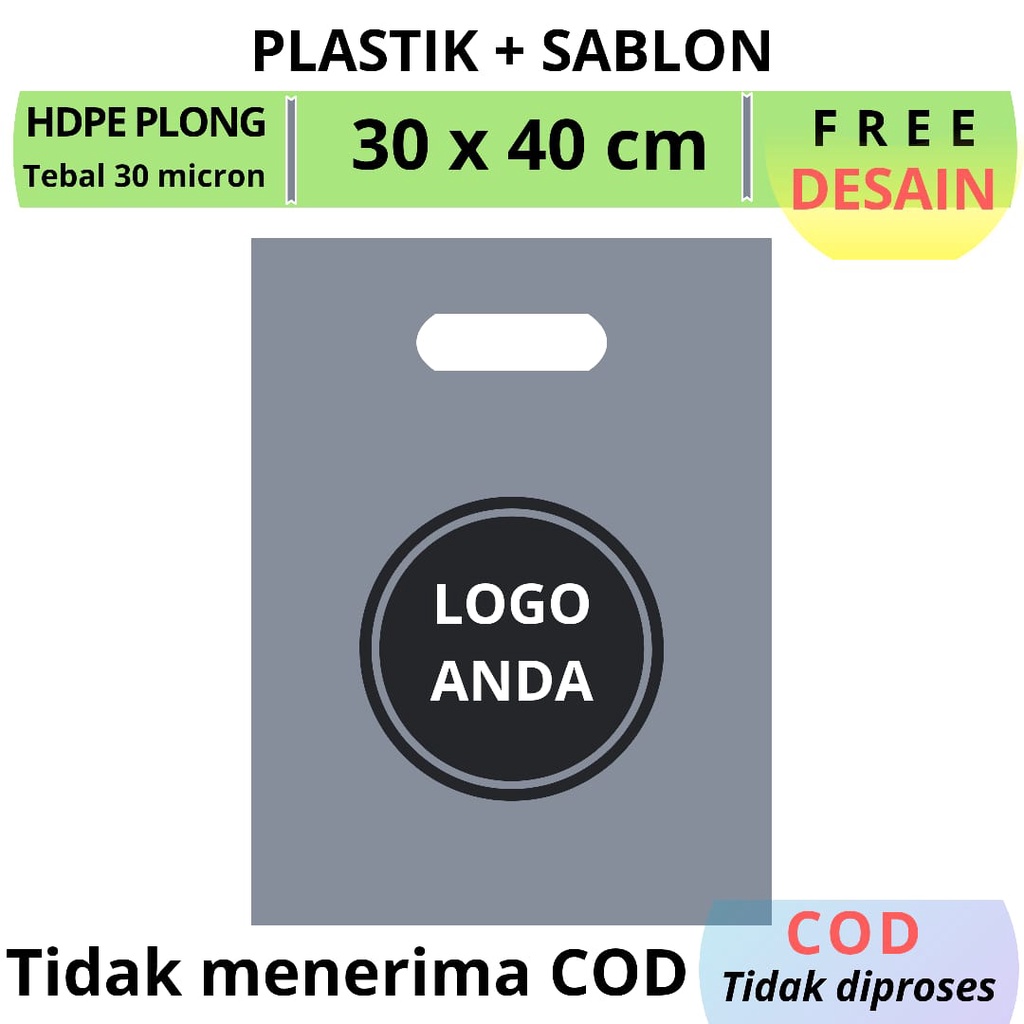 Sablon plastik packing Uk.30x40 cmsablon plastik olshopsablon plastik shopping bagsablon plastik