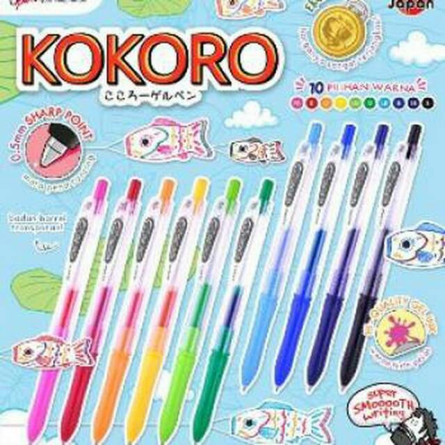 

Pulpen Gel Kokoro 0.5mm Zebra Ori
