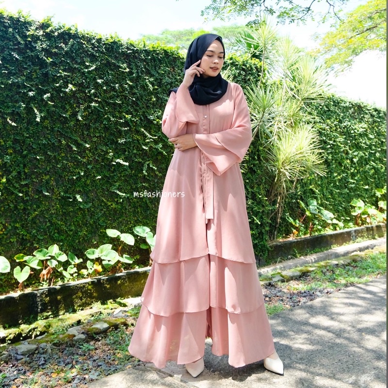 Kayla Abaya/ Abaya Black/ Abaya White / Abaya Simple /Abaya Turki / Gamis abaya ceruty