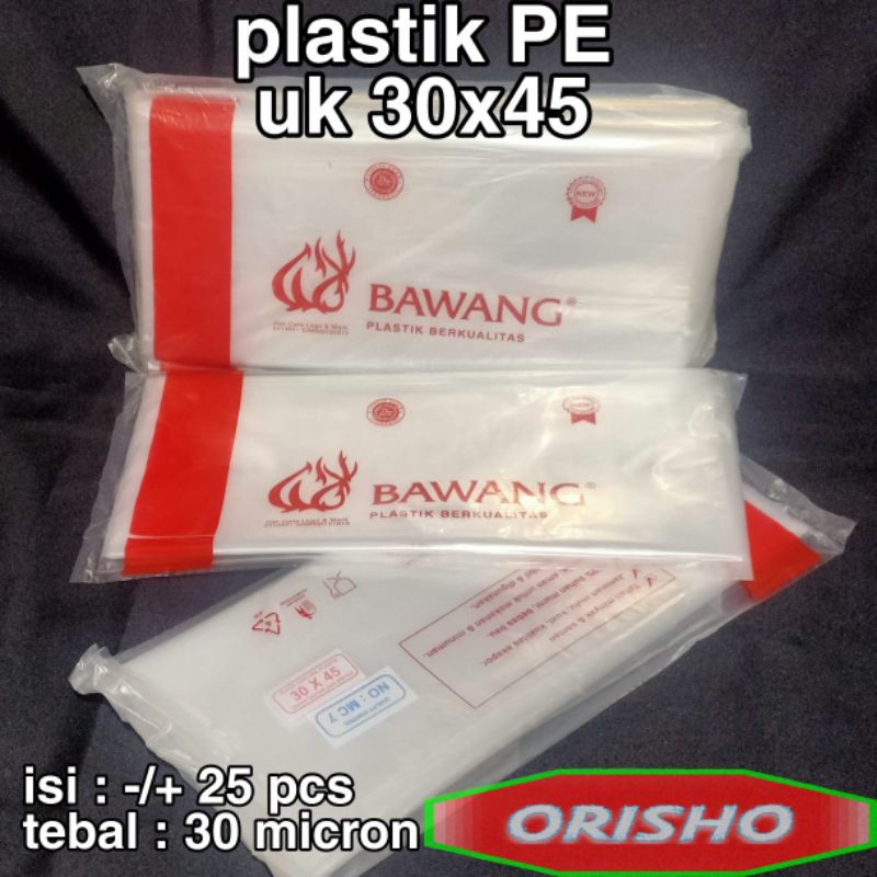 plastik pe ukuran 30x45 (isi 5 pack) | kantong plastik pe