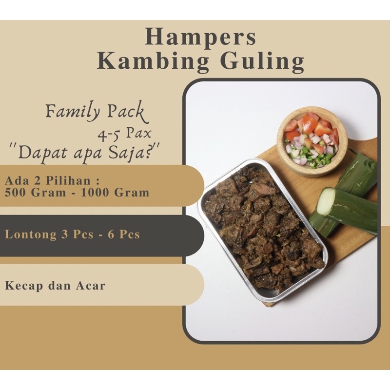 

Hampers kambing guling 500gram